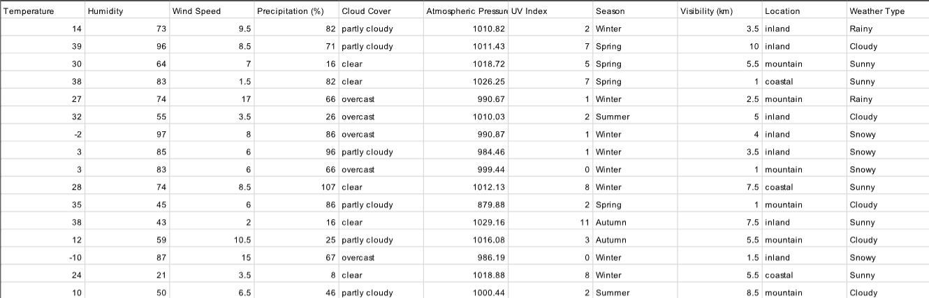 Example Dataset